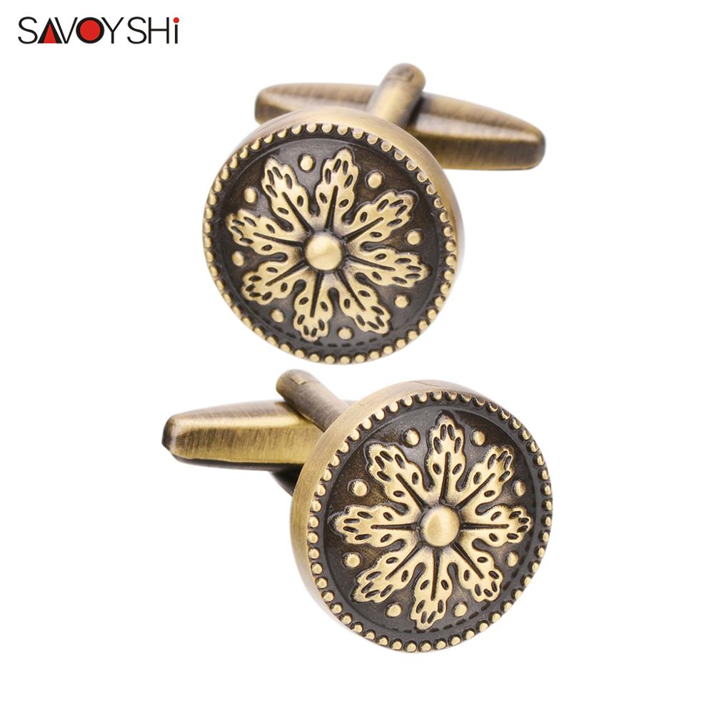 Mens Grooming Brand - SAVOYSHI خمر البرونزية نمط قميص أزرار