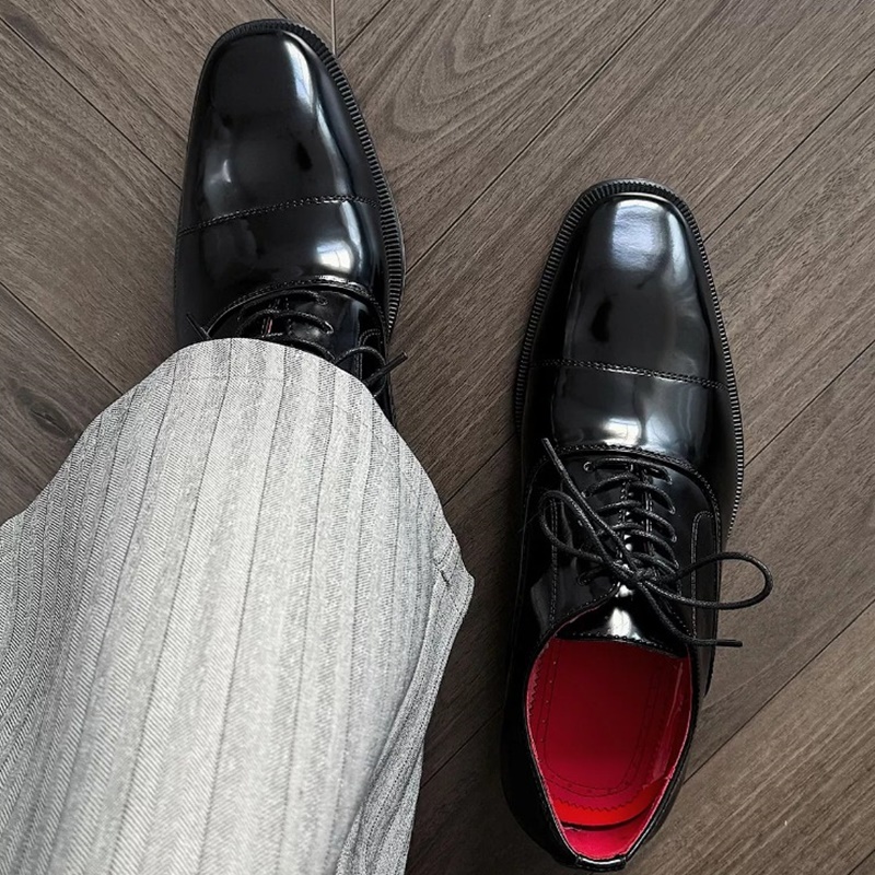Men'S Grooming Oxford - حذاء ديربي ثلاثي الوصلات من الجلد