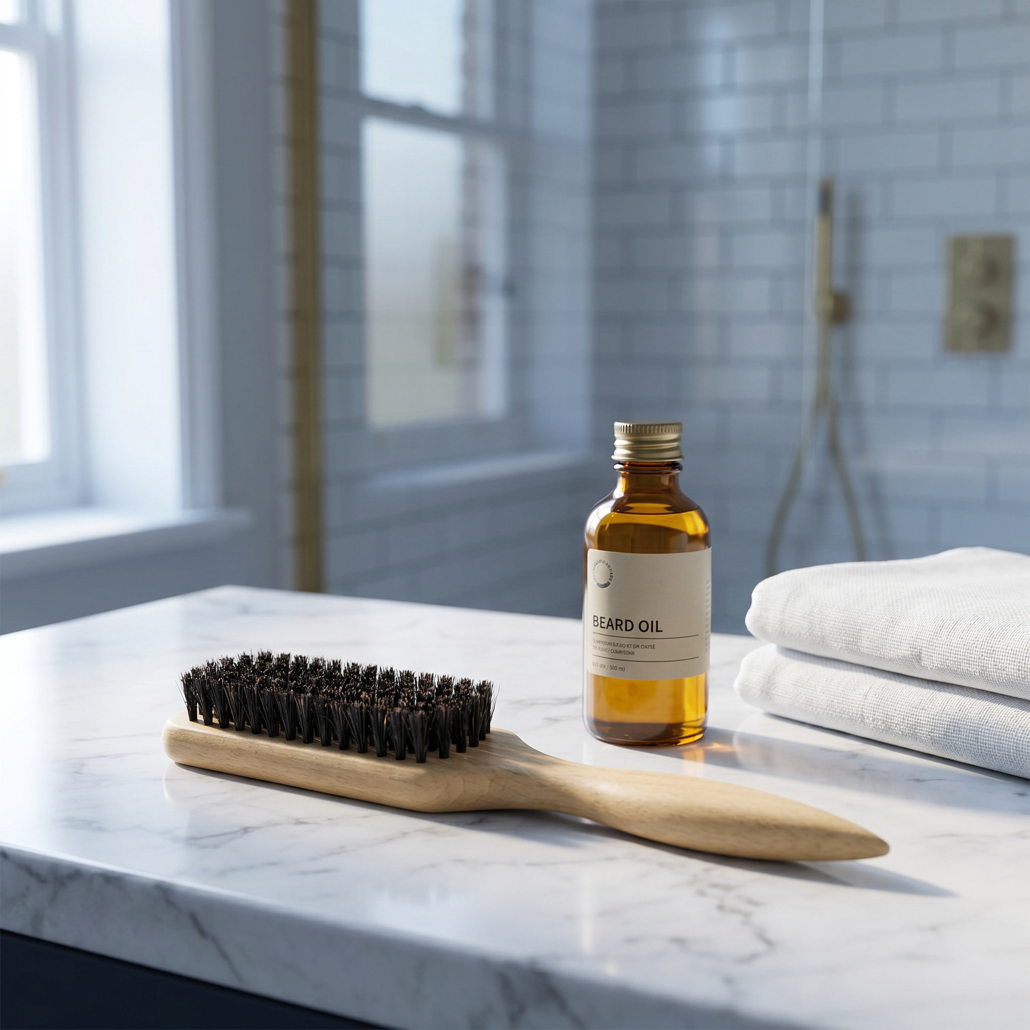 Men'S Grooming Hair - فرشاة خشبية صغيرة للرجال لتصفيف وتهذيب