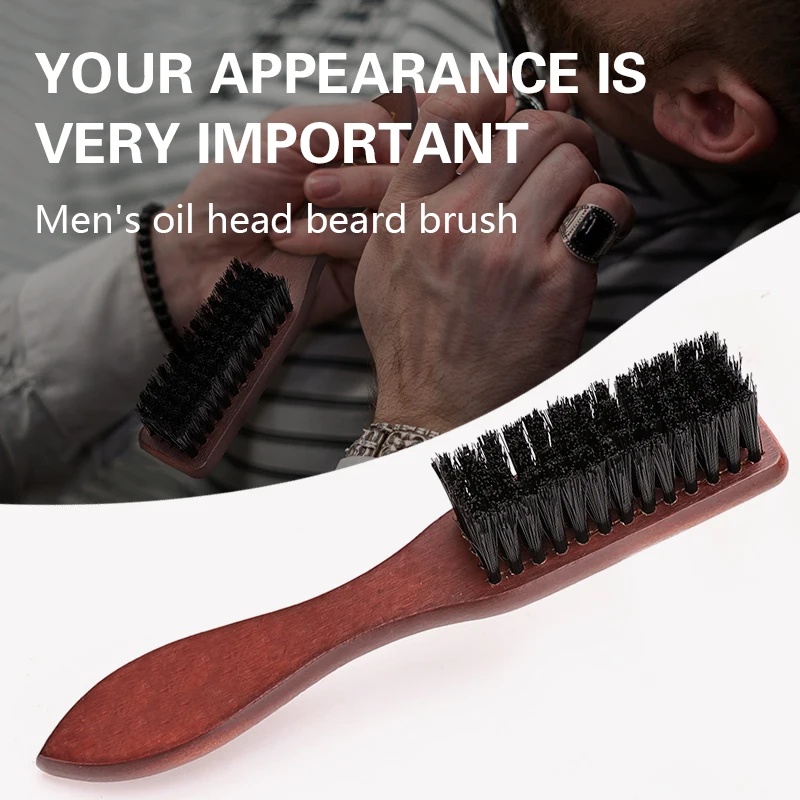 Grooming Men'S Hair - الحلاق المهنية مقبض خشبي شعيرات الخنزير