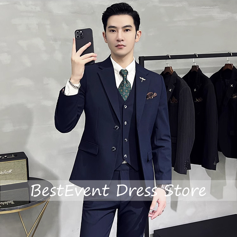 Mens Grooming Brand - بدلة رجالية راقية ذات لون موحد