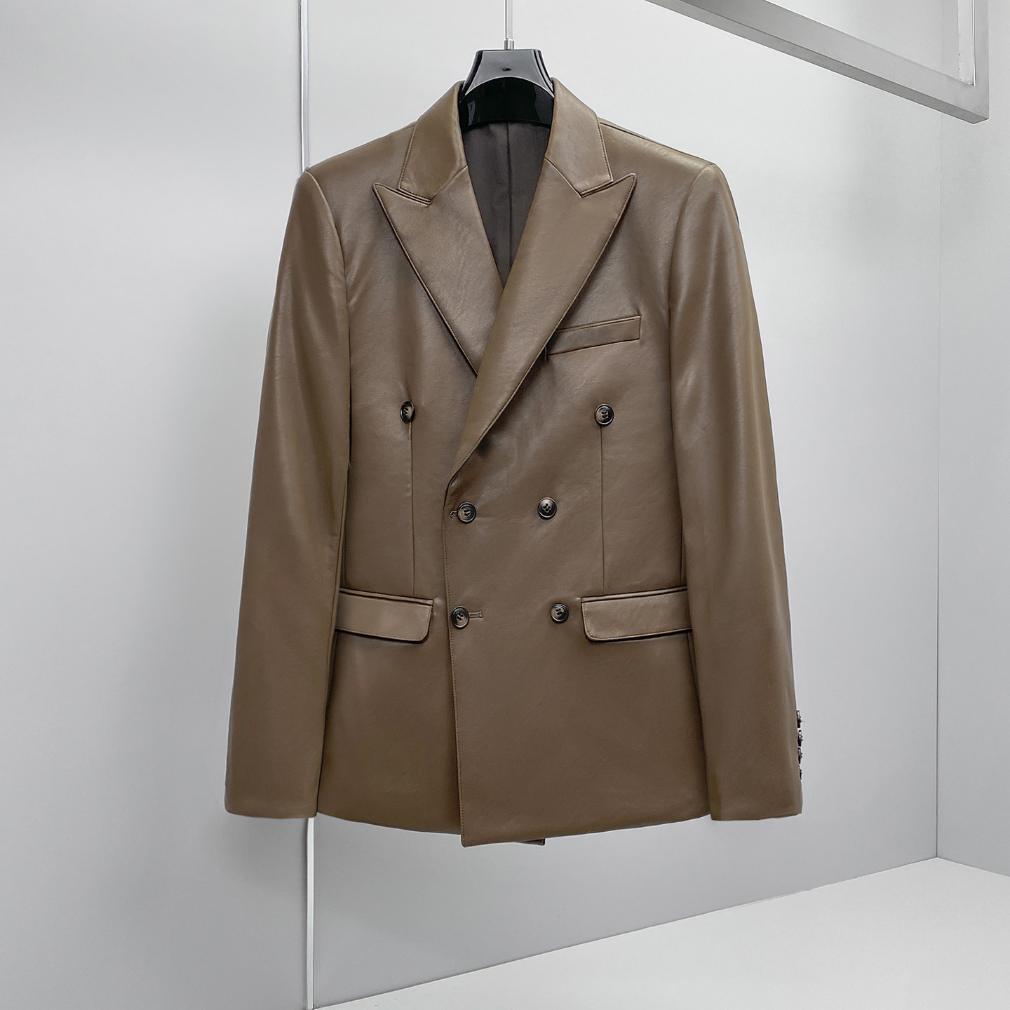 Mens Grooming Brand - جاكيت جلد رجالي جديد لربيع وخريف