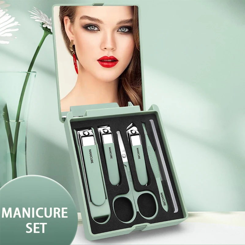 طقم العناية بالأظافر مكون من 6 - مراجعة Men'S Grooming Mirror وسعره