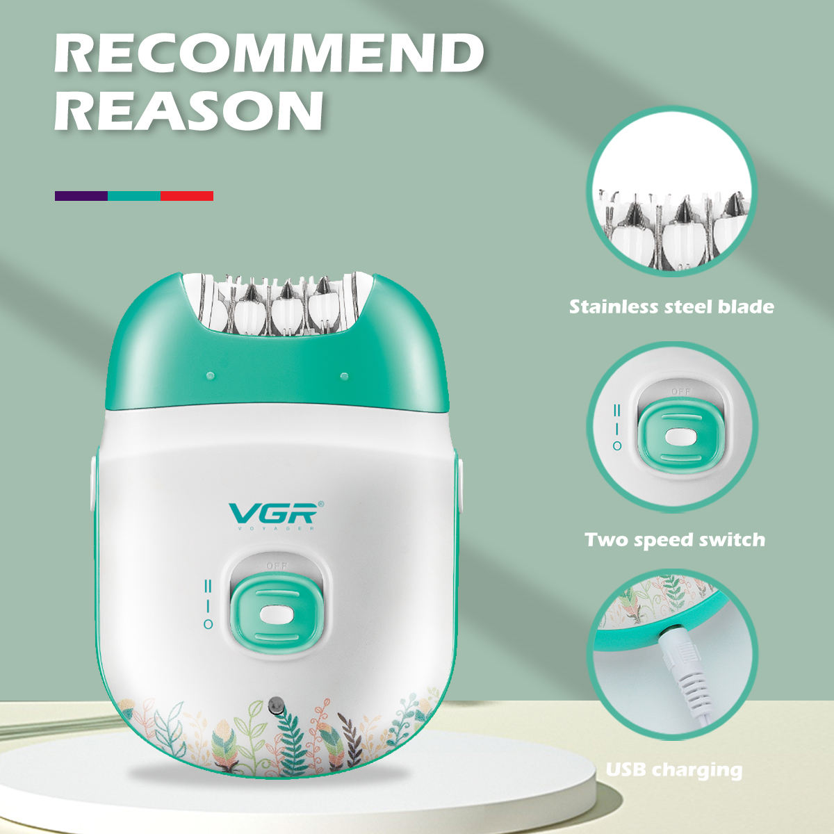 VGR 726 ماكينة إزالة الشعر الج - مراجعة Eyebrow Razor Trimmer وسعره